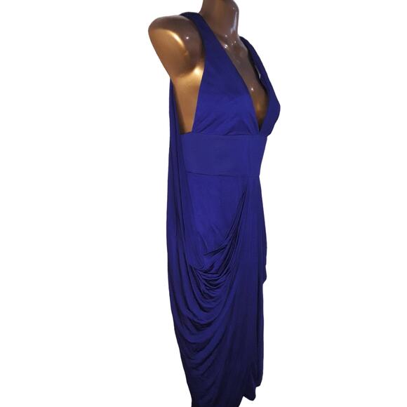 NWT Versace Early 2000's Draped Panel Back Grecian Cocktail Dress Sz 42 - Picture 8 of 13